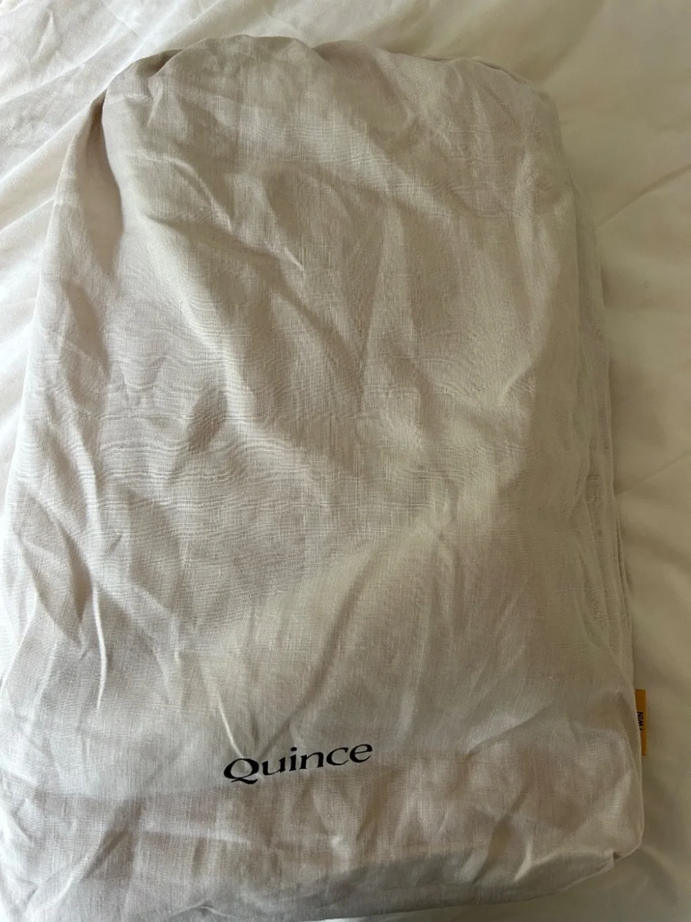 NWOT QUINCE European Linen Duvet Cover Set Twin Sand 1948